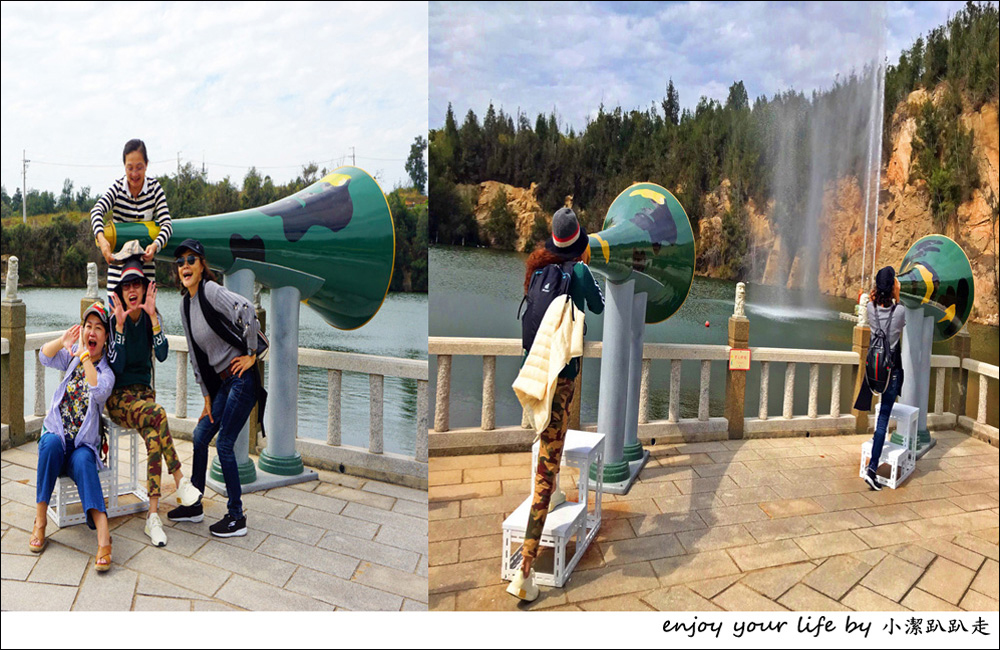 金門景點 南石滬公園 喊得越大聲越噴發的喊泉超紓壓！