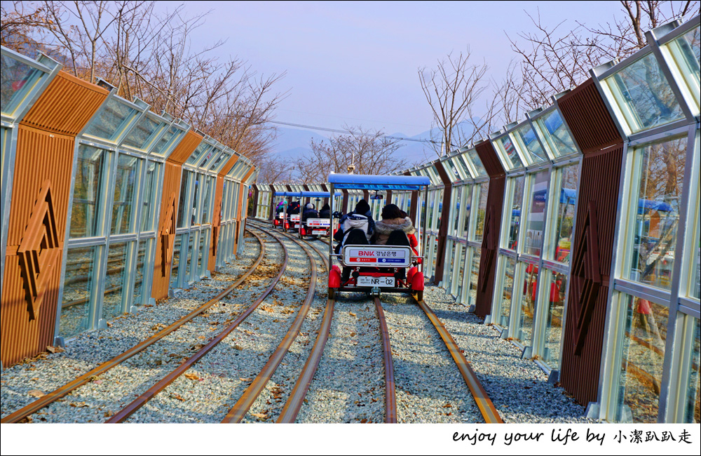韓國釜山景點｜金海洛東江鐵道自行車 踩踏鐵軌腳踏車橫跨復古鐵橋，飽覽洛東江的風光！